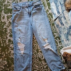 SO Light Blue Distressed Boyfriend Jeans